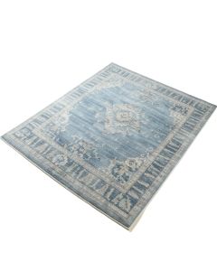 Bussard Cotton Blue Area Rug