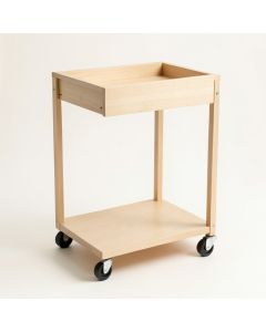 River Crossing Empty Rolling Workshop Cart - Beige (synthetic illustration; no displayed measurements)