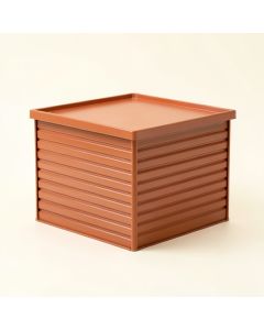 Aspen Canyon Closed Outdoor Storage Box - Terracotta (synthetic illustration; no displayed measurements)