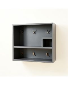 Rowan Dell Wall-Mounted Entryway Organizer Shelf - Gray (synthetic illustration; no displayed measurements)
