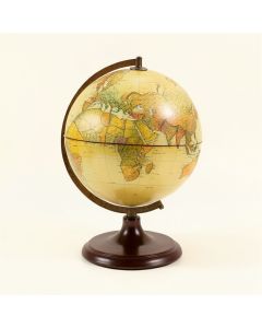 Vintage Mid-Century Modern World Globe (synthetic illustration; no displayed measurements)