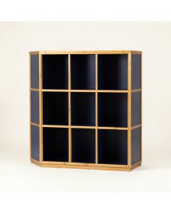 Clay Arc Freestanding Bookcase (synthetic illustration; no displayed measurements)