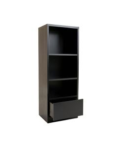 Birch Edge Narrow Cubby Tower - Black (synthetic illustration; no displayed measurements)