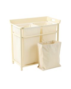 Clay Dell Laundry Sorting Station With Plain Removable Bags - Cream (synthetic illustration; no displayed measurements)