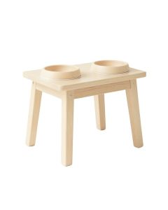 Lake Falls Pet Feeding Stand With Two Plain Empty Bowls - Ivory