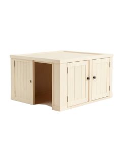 Linden Crest Empty Furniture-Style Litter Enclosure - Ivory (synthetic illustration; no displayed measurements)