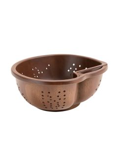 Kraus Kore Square Stainless Steel Wood 3 Piece Colander Set