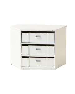 Fern Bend Small-Parts Storage Drawer Cabinet - White