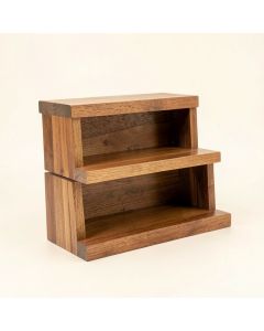 Gisli 2 Piece Solid Wood Tiered Shelf (synthetic illustration; no displayed measurements)