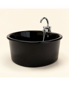 70 '' X 32 '' Freestanding Soaking Fiberglass Bathtub With Faucet (synthetic illustration; no displayed measurements)