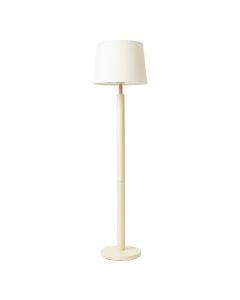 Bay Bridge Floor Lamp With A Plain Fabric Shade - Cream (synthetic illustration; no displayed measurements)