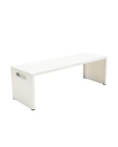 Summit Crest Narrow Outdoor Storage Bench - White