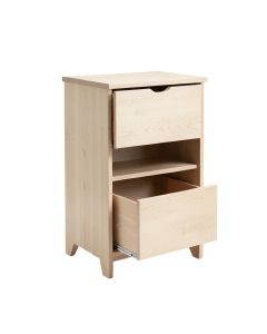 Aspen Bridge Freestanding Pull-Out Hamper Cabinet - Beige (synthetic illustration; no displayed measurements)
