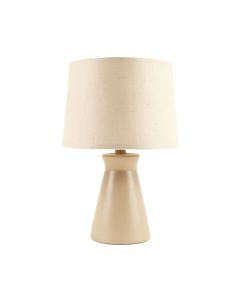 Birch Bluff Table Lamp With A Plain Fabric Shade - Beige (synthetic illustration; no displayed measurements)