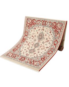 Mercier Power Loom Ivory/Red/Blue Rug