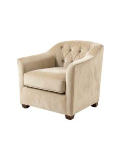 Ammanda Tufted Velvet Side Chair In Beige (synthetic illustration; no displayed measurements)