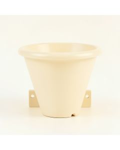 Maple Crossing Empty Railing Planter With Integral Brackets - Cream (synthetic illustration; no displayed measurements)