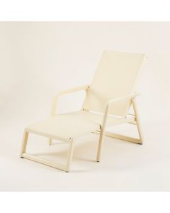 Holly Bluff Outdoor Lounge Chair - Cream (synthetic illustration; no displayed measurements)