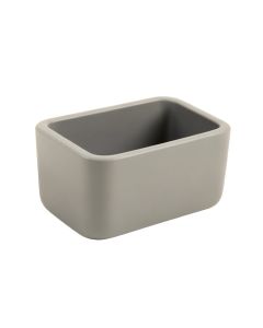 Vale Crest Empty Railing Planter With Integral Brackets - Gray