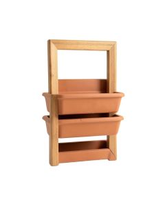 Slate Bend Empty Vertical Garden Frame - Terracotta