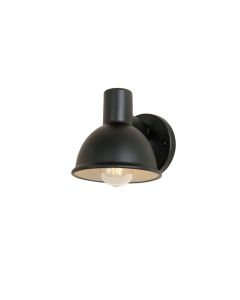 Bay Crest Wall Sconce Mounted On A Plain Wall - Black