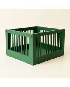 Hazel Dale Empty Furniture-Style Pet Crate - Green (synthetic illustration; no displayed measurements)