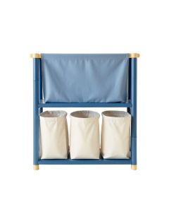 Summit Bridge Laundry Sorting Station With Plain Removable Bags - Blue (synthetic illustration; no displayed measurements)