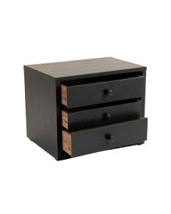 Cliff Bluff Small-Parts Storage Drawer Cabinet - Black (synthetic illustration; no displayed measurements)