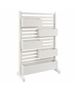 Elm Bend Empty Vertical Garden Frame - White