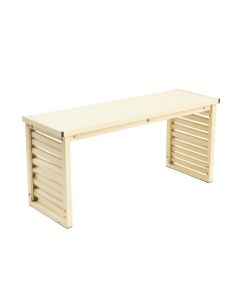 Moss Bluff Narrow Outdoor Storage Bench - Ivory