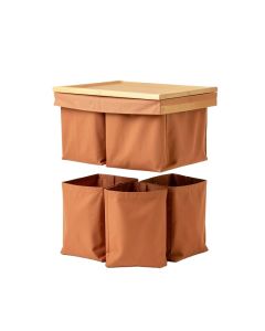 Heath Brook Laundry Sorting Station With Plain Removable Bags - Terracotta (synthetic illustration; no displayed measurements)