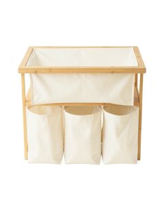 Spruce Dale Laundry Sorting Station With Plain Removable Bags - Ivory (synthetic illustration; no displayed measurements)