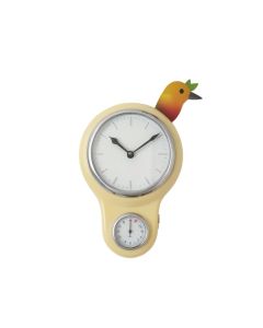 Fruit Bird Indoor/Outdoor Wall Clock And Thermometer