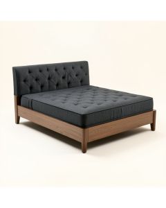 Tufted Upholstered Low Profile Platform Bed (synthetic illustration; no displayed measurements)