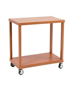 Lake Brook Empty Rolling Workshop Cart - Terracotta