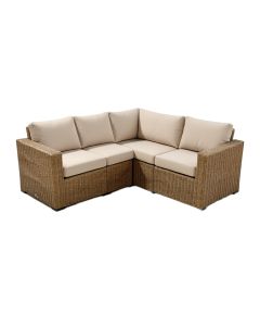 River 4 Pieces Rattan Patio Furniture Set Wicker Sofa Cushioned Sectional Furniture (synthetic illustration; no displayed measurements)
