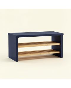 Stone Arc Shoe Storage Bench - Navy (synthetic illustration; no displayed measurements)