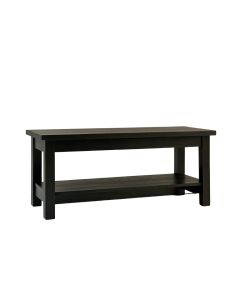 Oak Arc Indoor Bench - Black (synthetic illustration; no displayed measurements)