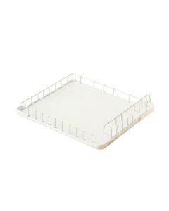 Moss Dell Empty Under-Desk Cable Tray - White (synthetic illustration; no displayed measurements)