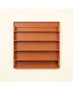 Alder Crest Empty Wall-Mounted Tool Organizer Panel - Terracotta (synthetic illustration; no displayed measurements)