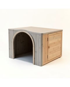 Olive Crest Empty Furniture-Style Litter Enclosure - Gray (synthetic illustration; no displayed measurements)