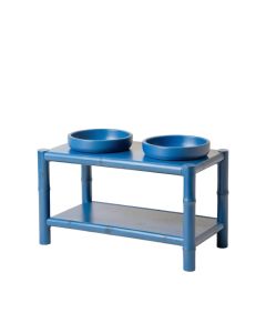 Sage Dale Pet Feeding Stand With Two Plain Empty Bowls - Blue (synthetic illustration; no displayed measurements)