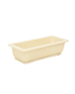 River Bluff Empty Railing Planter With Integral Brackets - Cream (synthetic illustration; no displayed measurements)