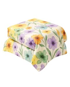 Alysa Watercolor Windflower Painted Duvet Cover Set