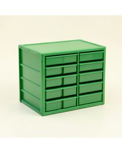 Glen Crossing Small-Parts Storage Drawer Cabinet - Green (synthetic illustration; no displayed measurements)