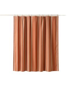 Field Crest Shower Curtain Hanging Flat From A Plain Rod - Terracotta (synthetic illustration; no displayed measurements)