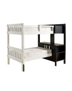 Otha Twin Solid Wood L-Shaped Bunk Bed With Desk And Shelves By Harriet Bee