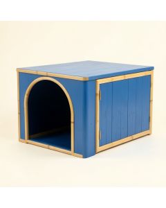 Reed Crossing Empty Furniture-Style Litter Enclosure - Blue (synthetic illustration; no displayed measurements)