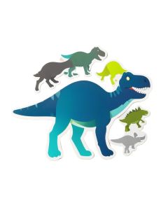 Blue And Green Mod Dinosaur Collection Wall Decal