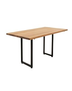 43.3 '' Solid Oak Iron Dining Table